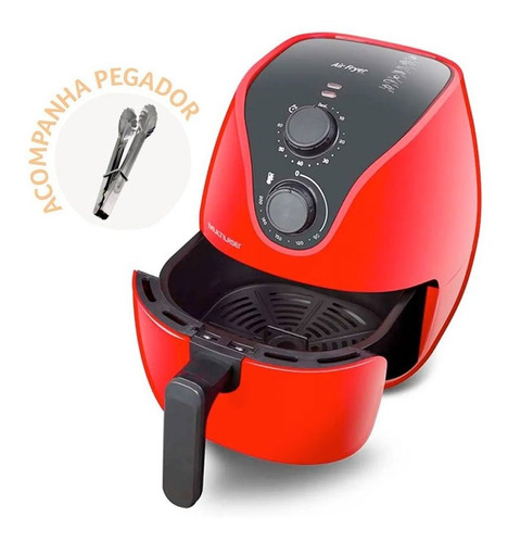 Fritadeira Elétrica Air Fryer 4l 1500w Com Grade Multilaser