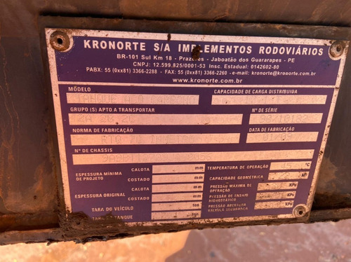 Imagem 5 de 8 de Bitanque Combustivel Kronorte Ano 2009