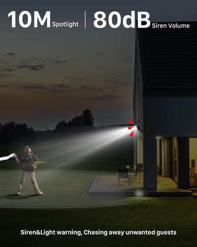 Cámara Solar Inalámbrica Ip66 Con Visión Nocturna Y Detecció