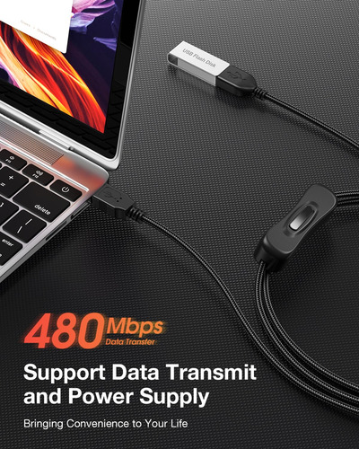Cable De Extensión Usb Con Interruptor Encendido Y Apagado 1