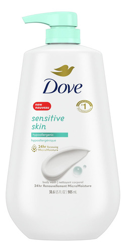 Dove Jabon Suave Cuerpo Hipoalergénico Piel Sensible 30oz