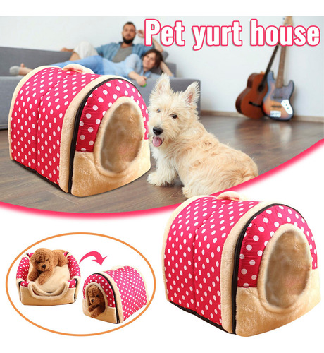 Casa Y Sofá 2 En 1 Para Cama De Perro, Gato, Cachorro, Conej