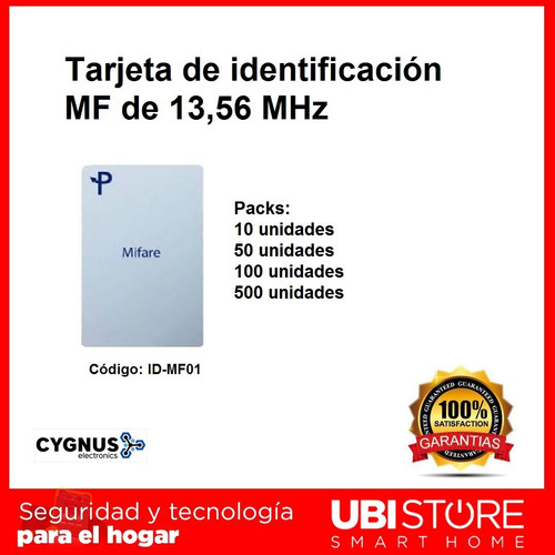 Tarjeta Mifare Frecuencia 1356 Mhz Cygnus X5 (id-mf01)