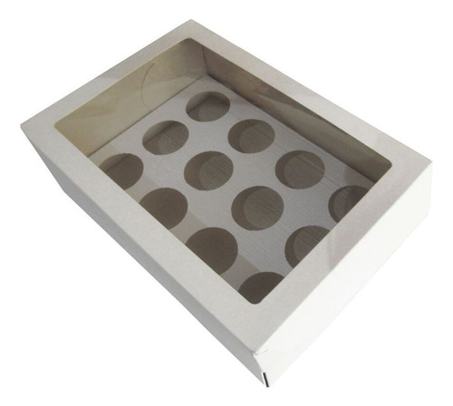 Caja Mini Cupcakes Con Visor 12 Cavidades Bauletto