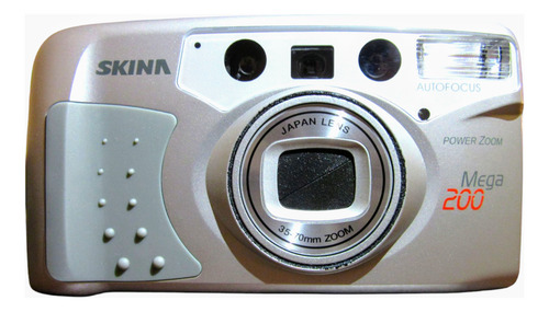 Cámara Analógica Nueva. 35mm Con Flash Y Zoom. Gris