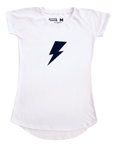 Imagen 1 de 7 de Playera Rayo Negro Colección Neón Slimfit Mujer