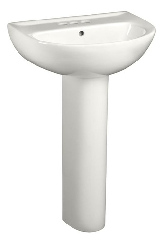 Evolution - Lavabo Y Pedestal De 24 Pulgadas De 2 Piezas Con