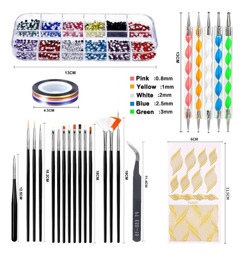 Pincel Cosmético Adequado Para Cores E Salões Art Nail Foil