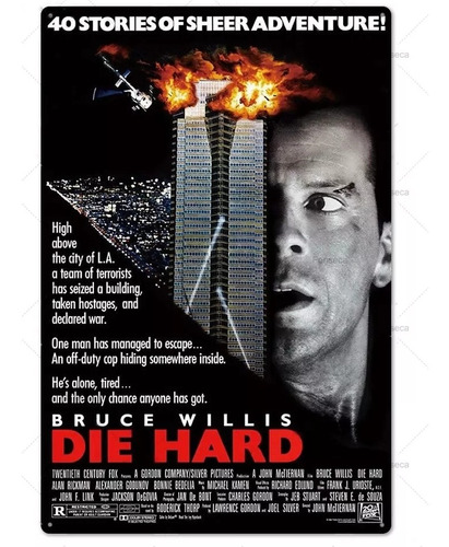Cartel Metal  Duro De Matar Bruce Willis 