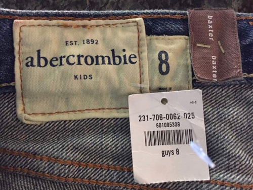 Blue Jean Para Niño Abercrombie 100% Original Talla 8