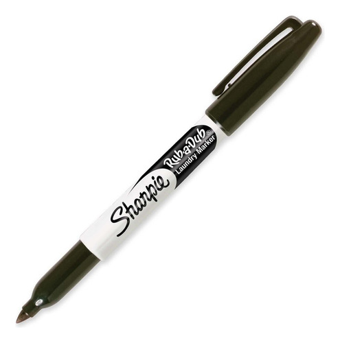 Rotulador Ropa Sharpie Rub-a-dub, Punta Fina, Negro