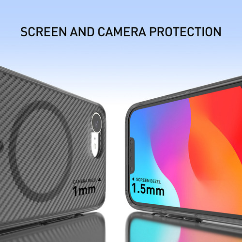 Funda Con Textura De Fibra De Carbono Para iPhone 16 E