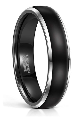 Frank S Burton Anillo Tungsteno Negro Para Hombre Y Mujer 6