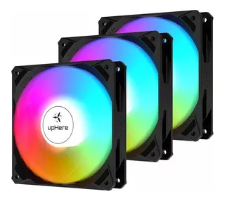 Uphere 120mm Case Fan High Airflow Rainbow Led For Computer