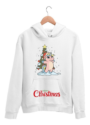 Sudadera Hoodie Unicornio Merry Christmas Niños/mujer/hombre