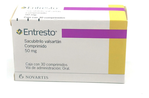 Entresto Sacubitrilo Valsartán 50mg,c/30 Comprimido Novartis