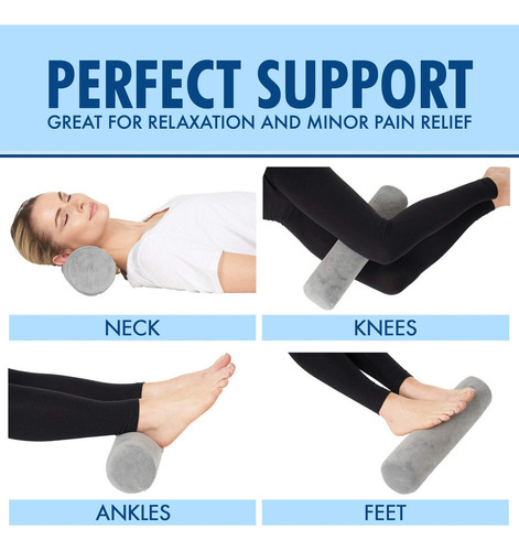 Almohada Redonda Cilindro Cervical, Funda Extraíble