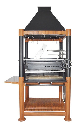 Imagen 3 de 10 de Parrilla Asador De Hierro Y Acero Inoxidable Tagwood
