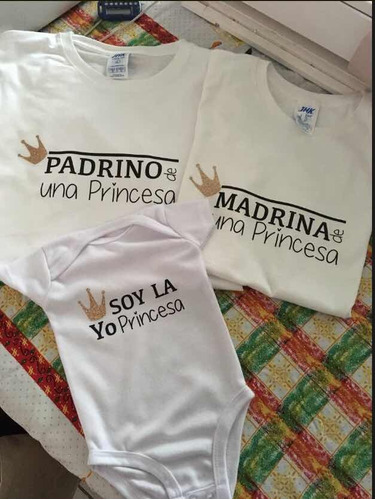 Playeras Padrinos Y Ahijada, Tres Piezas