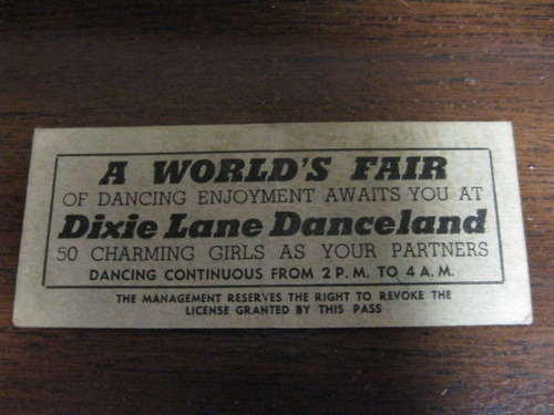 1940 New York Dixie Lane @ Danceland, Off Times Square.  Ddv