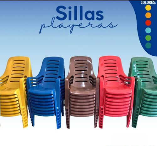 Imagen 6 de 6 de Silla Plástica Tipo Playera O De Jardin