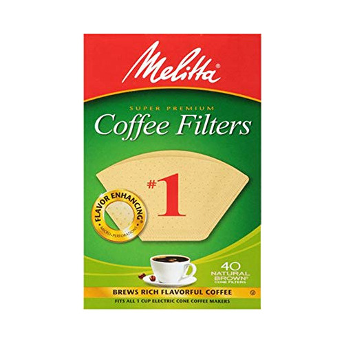 #1 Cone Coffee Filters, Natural Brown, 40 Count (pack O...