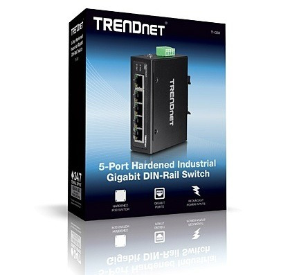 Switch Industrial Trendnet Ti-g50 5 Puertos Gigabit Con Riel