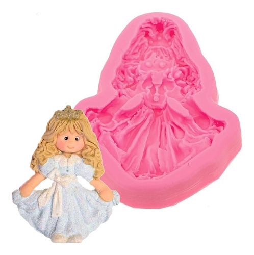 Molde De Silicona Nena Princesa Porcelana,chocolate, Jabón