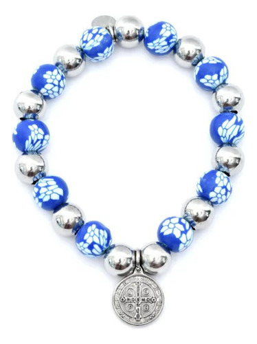 Pulsera Nazareth De Silicona Estampada Con San Benito