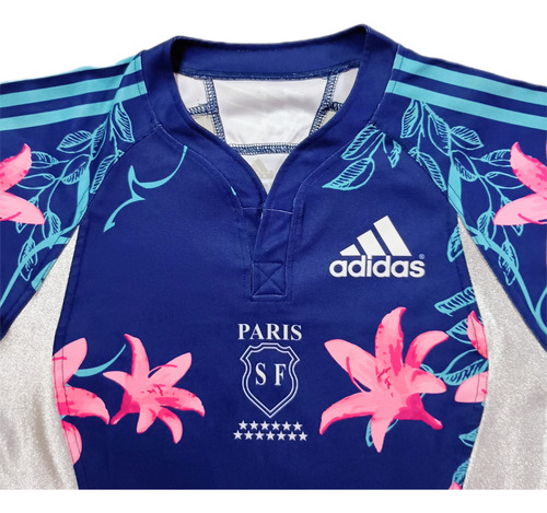 Camiseta Stade Francais 2007 adidas Francia París Rugby Sf L (Usado)
