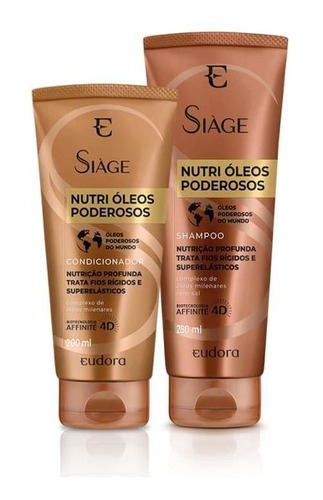 Kit Siàge Nutri Óleos Poderosos Shampoo + Condicionador