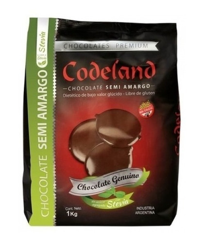 Chocolate Cobertura Semi Amargo Sin Azúcar Codeland