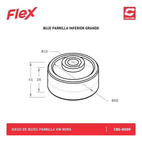 Imagen 4 de 9 de Faster Bujes Elastomero Vw Bora 1.8t Collino Parrillas Del