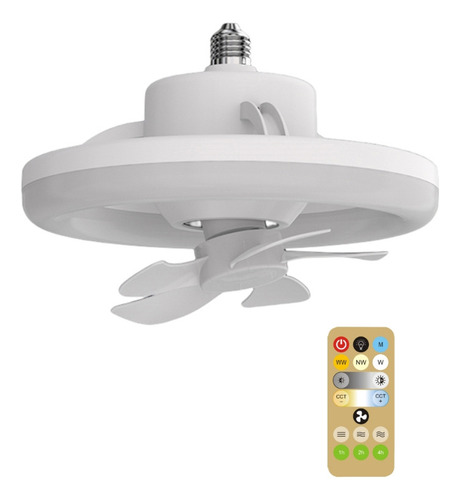 Luz De Ventilador Giratoria De 360° Con Colores Ajustables