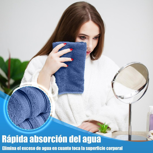 Juego De Toalla De Mano, 4 Pcs Toallas Baño De Secado Rápido
