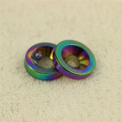 Cromo De Neo Cnc Billet Aluminio Guardabarros Arandela Perno