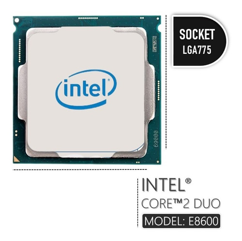 Imagen 1 de 1 de Procesador Intel® Core 2 Duo E8600 Tarjeta Madre Socket 775