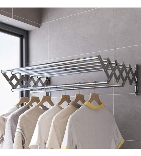 Imagen 2 de 6 de Tender 100% Acero Inoxidable De Pared 60cm Ancho Con Ganchos