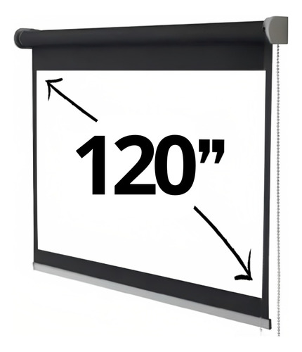 Pantalla Para Proyector 120 Pulgadas Enrollable Techo Pared