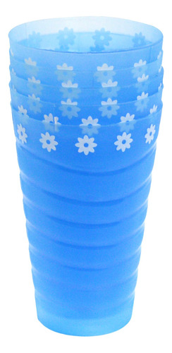 Pack 6 Vasos Plásticos Reutilizables Agua Bebidas 400ml