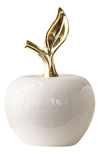 Estatua De Manzanas, Figura De Cerámica, Pequeño Blanco