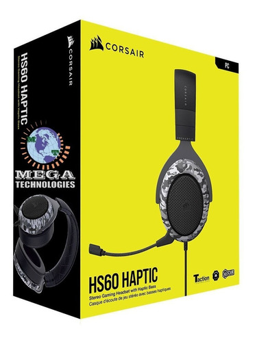 Audifonos + Microfono Corsair Hs60 Haptic Stereo Haptic Bass