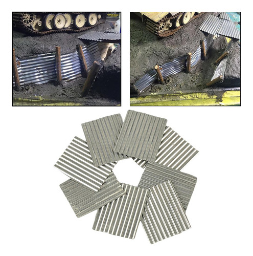 8 Piezas 1/35 Cobertizo De Acero Azulejo Hobby Diy