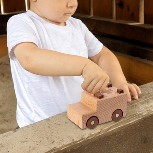 Adorno De Juguete De Coche De Madera, Figura Estilo B