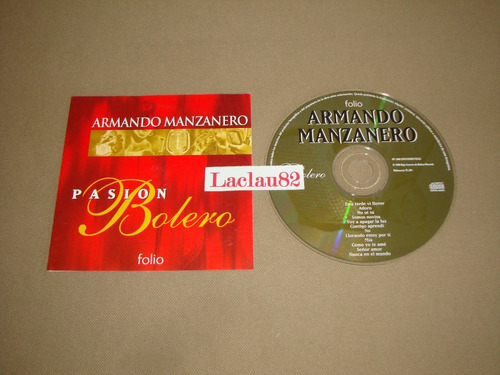 Armando Manzanero Pasion Bolero 1999 Folio Cd Espala