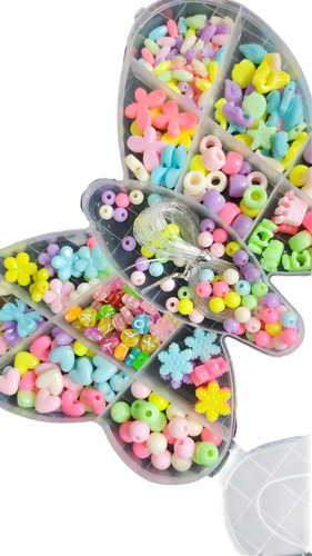 Caja Mariposa Con Cuentas Para Bisuteria