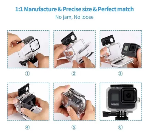 Carcasa Protectora Sumergible Para Gopro Hero 10 11 12 Black