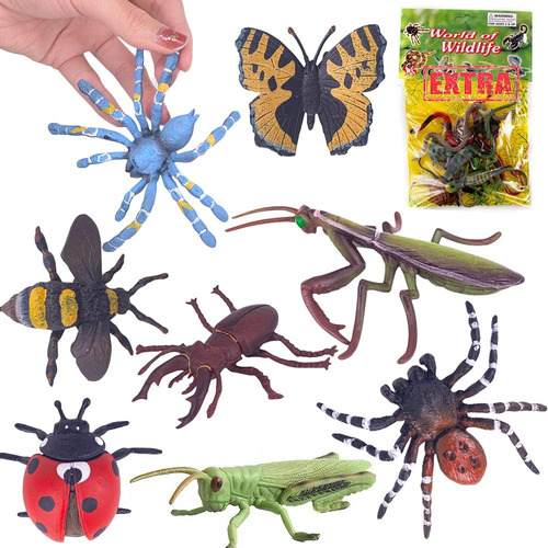 Lynkaye 20 Piezas Insectos De Plástico Figuras Variadas Real