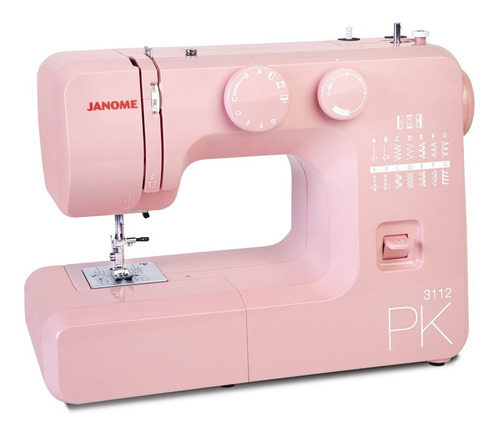 Máquina de costura rosa portátil Janome 3112 220V - 240V