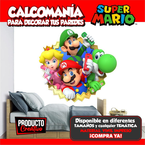 Calcomanías Super Mario / ¡decora Tus Paredes! / ¡ Oferta!